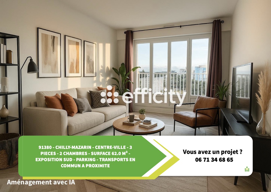 appartement 3 pièces - 62m2 à Chilly-Mazarin (91380)