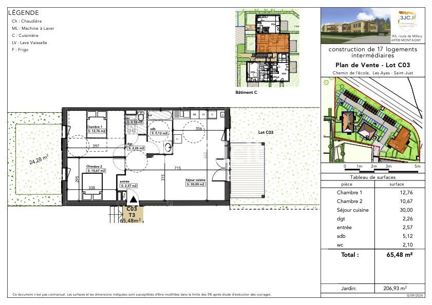 Appartement 3 pièces 65 m² · à Saint-Just · 65 m² · 205 000 €