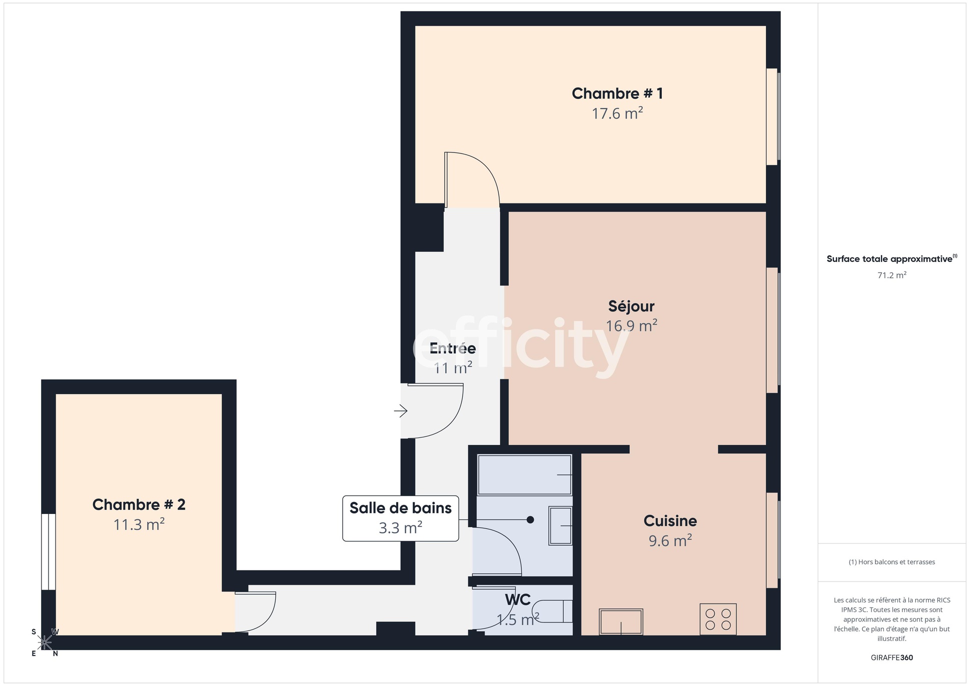appartement 3 pièces - 69m2 à Bourg-en-Bresse (01000)