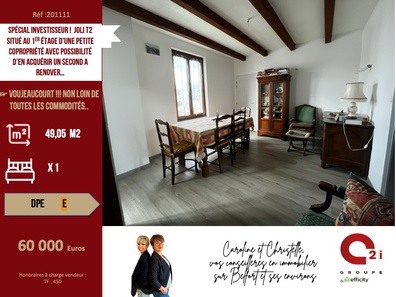 appartement 2 pièces - 49m2 à Voujeaucourt (25420)