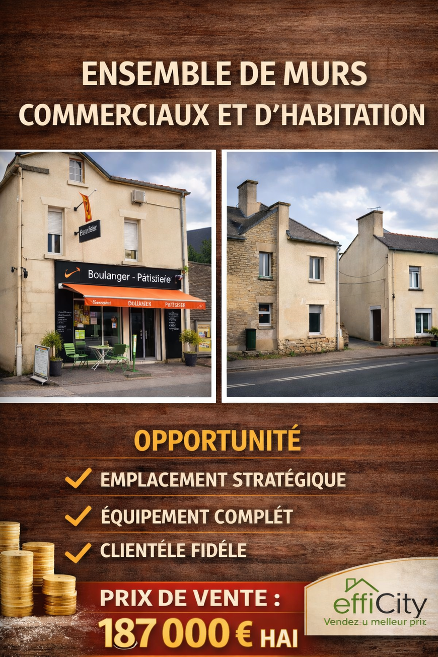 Achat immobilier Local commercial   322m2 à Questembert (56230) - Photo n°1