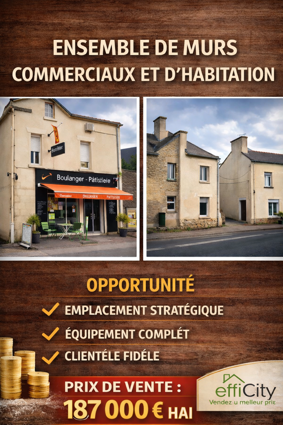 local commercial  - 322m2 à Questembert (56230)