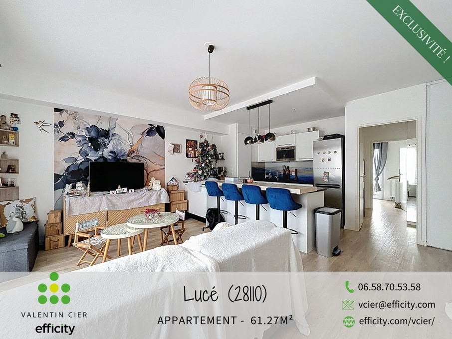 Achat immobilier Appartement 3 pièces  61m2 à Chartres (28000) - Photo n°1