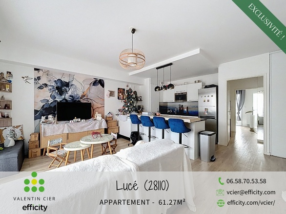 appartement 3 pièces - 61m2 à Chartres (28000)