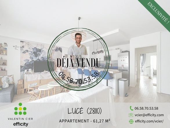 appartement 3 pièces - 61m2 à Lucé (28110)