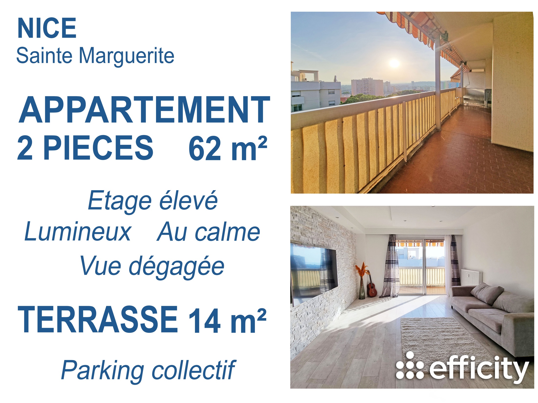 appartement 2 pièces - 62m2 à Nice (06200)