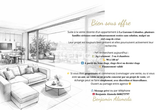 appartement 4 pièces - 120m2 à La Garenne-Colombes (92250)
