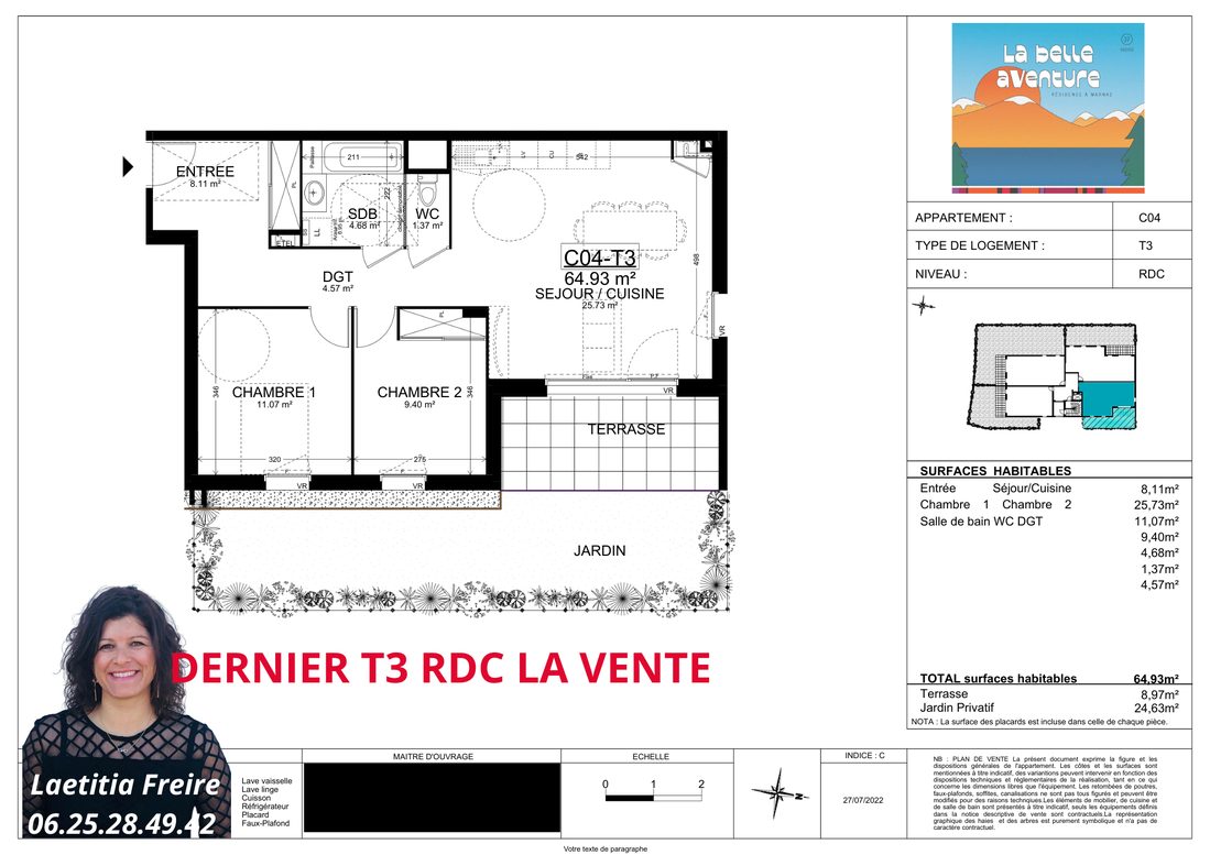 appartement 3 pièces - 63m2 à Marnaz (74460)