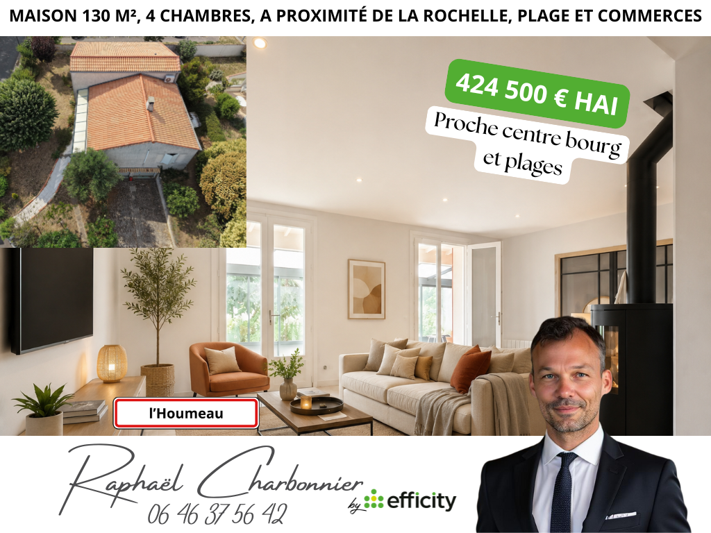 Maison 6 pièces 130 m² · à L'Houmeau · 130 m² · 424 500 €