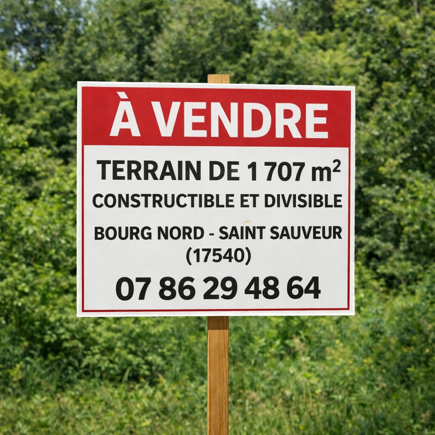Achat immobilier Terrain   1707m2 à Saint-Sauveur-d'Aunis (17540) - Photo n°1