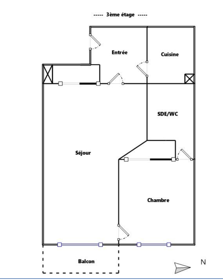 Achat immobilier Appartement 2 pièces  37m2 à Toulouse (31400) - Photo n°5