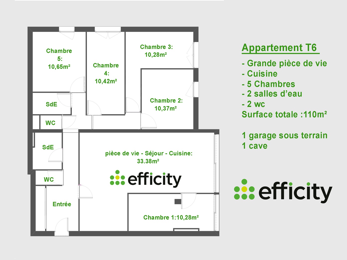 appartement 6 pièces - 110m2 à Angers (49000)