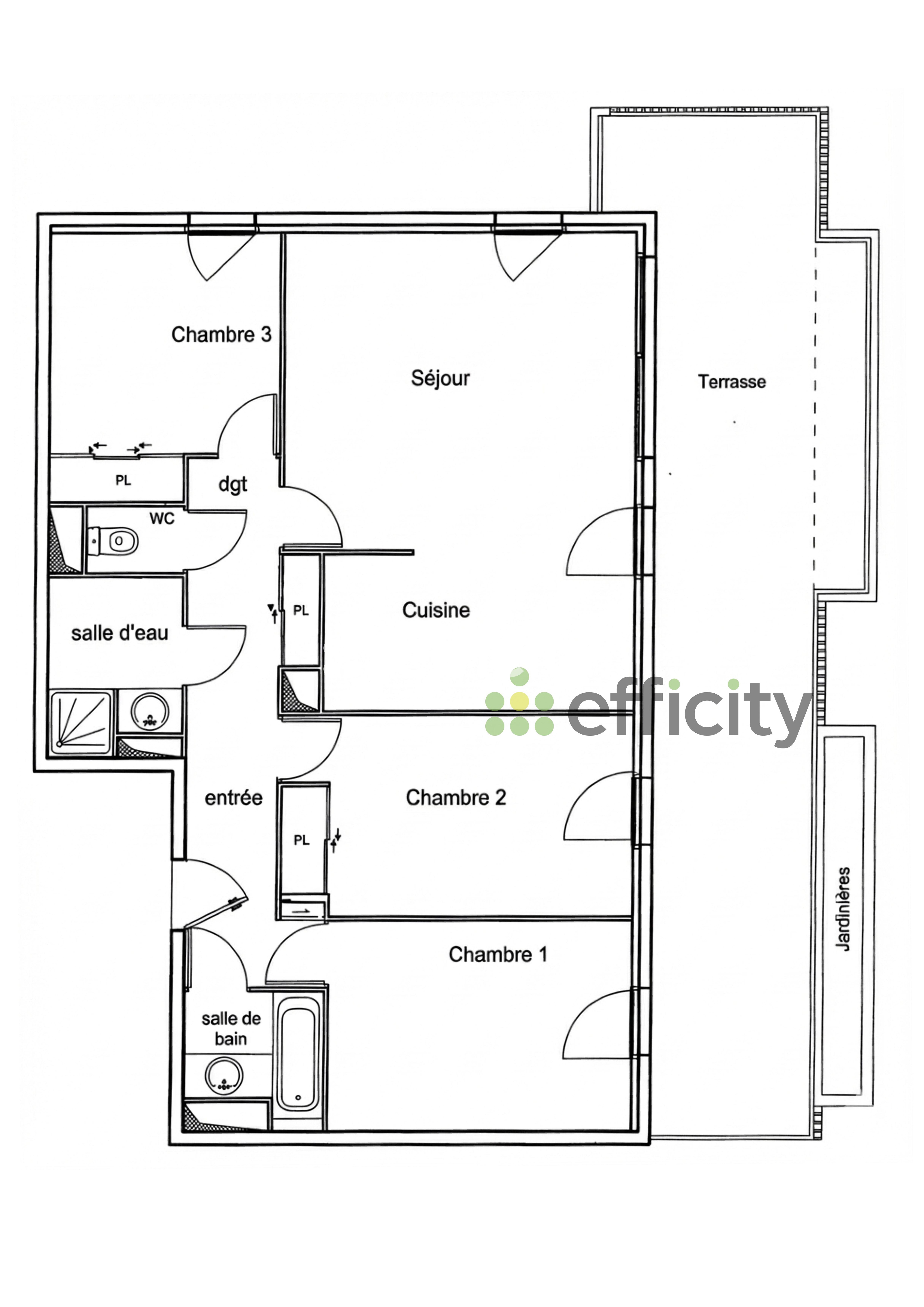 Achat immobilier Appartement 4 pièces  82m2 à Juvignac (34990) - Photo n°4