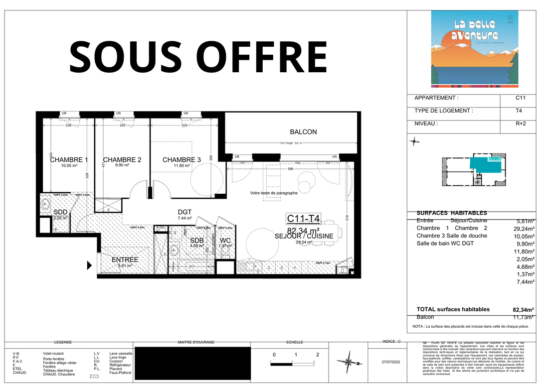 appartement 4 pièces - 82m2 à Marnaz (74460)