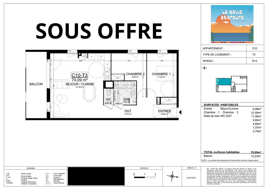 appartement 3 pièces - 70m2 à Marnaz (74460)