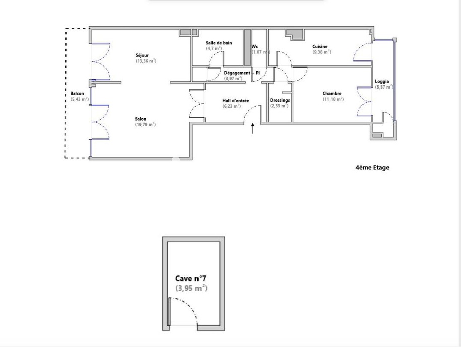 Achat immobilier Appartement 3 pièces  72m2 à Marseille (13006) - Photo n°4