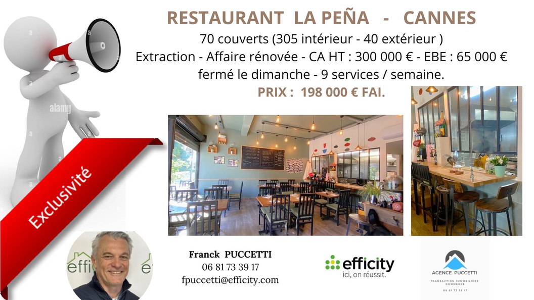 fonds de commerce  - 60m2 à Cannes (06150)