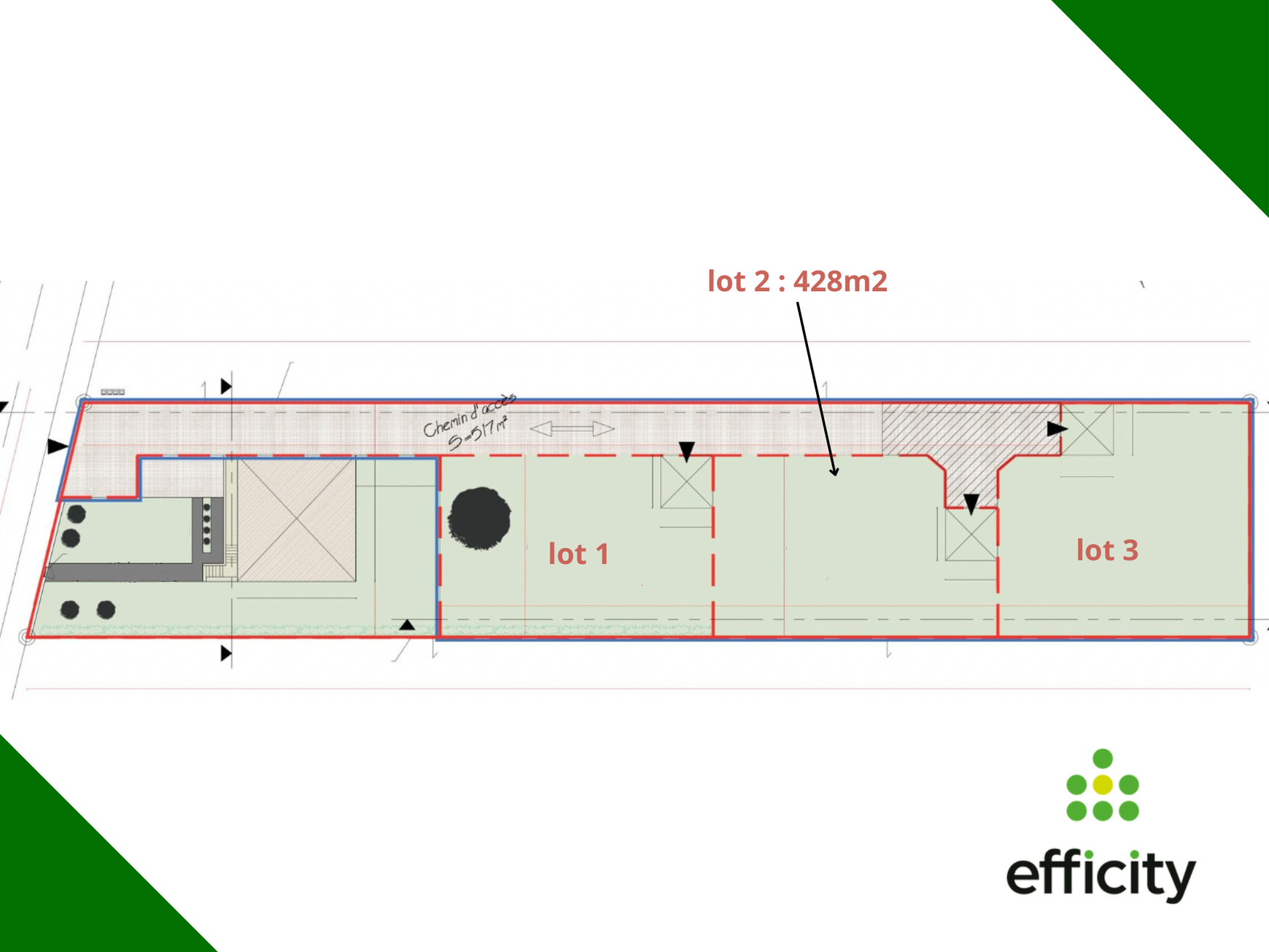 Achat immobilier Terrain   428m2 à Saujon (17600) - Photo n°1