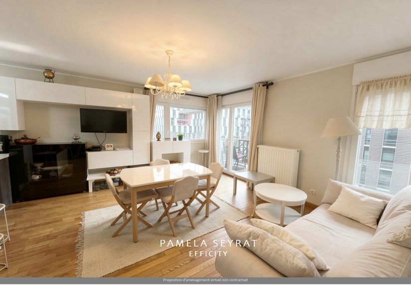 appartement 3 pièces - 63m2 à Paris (75019)
