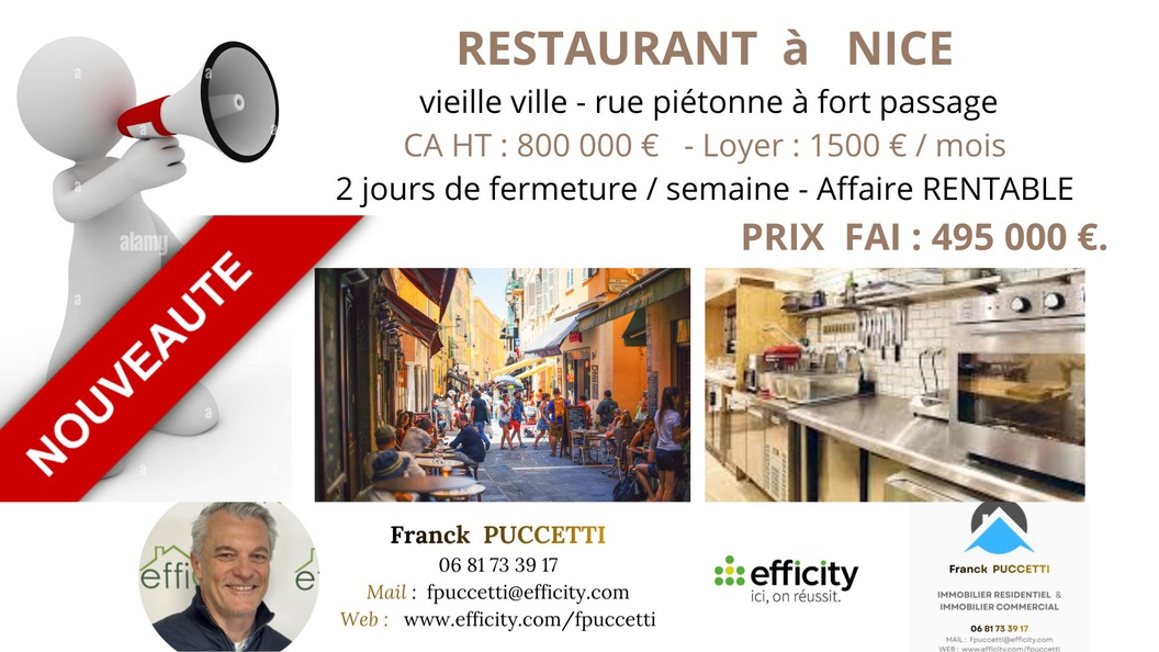 fonds de commerce  - 90m2 à Nice (06000)