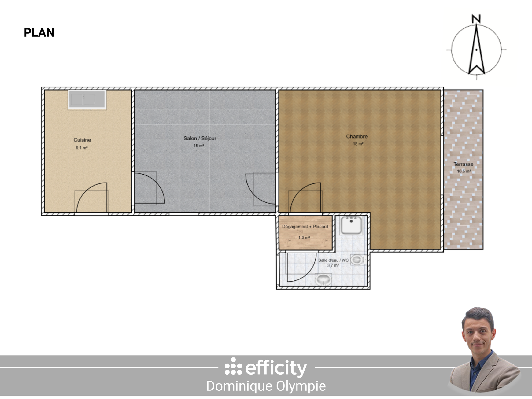 Achat immobilier Appartement 2 pièces  47m2 à Saint-Brieuc (22000) - Photo n°12