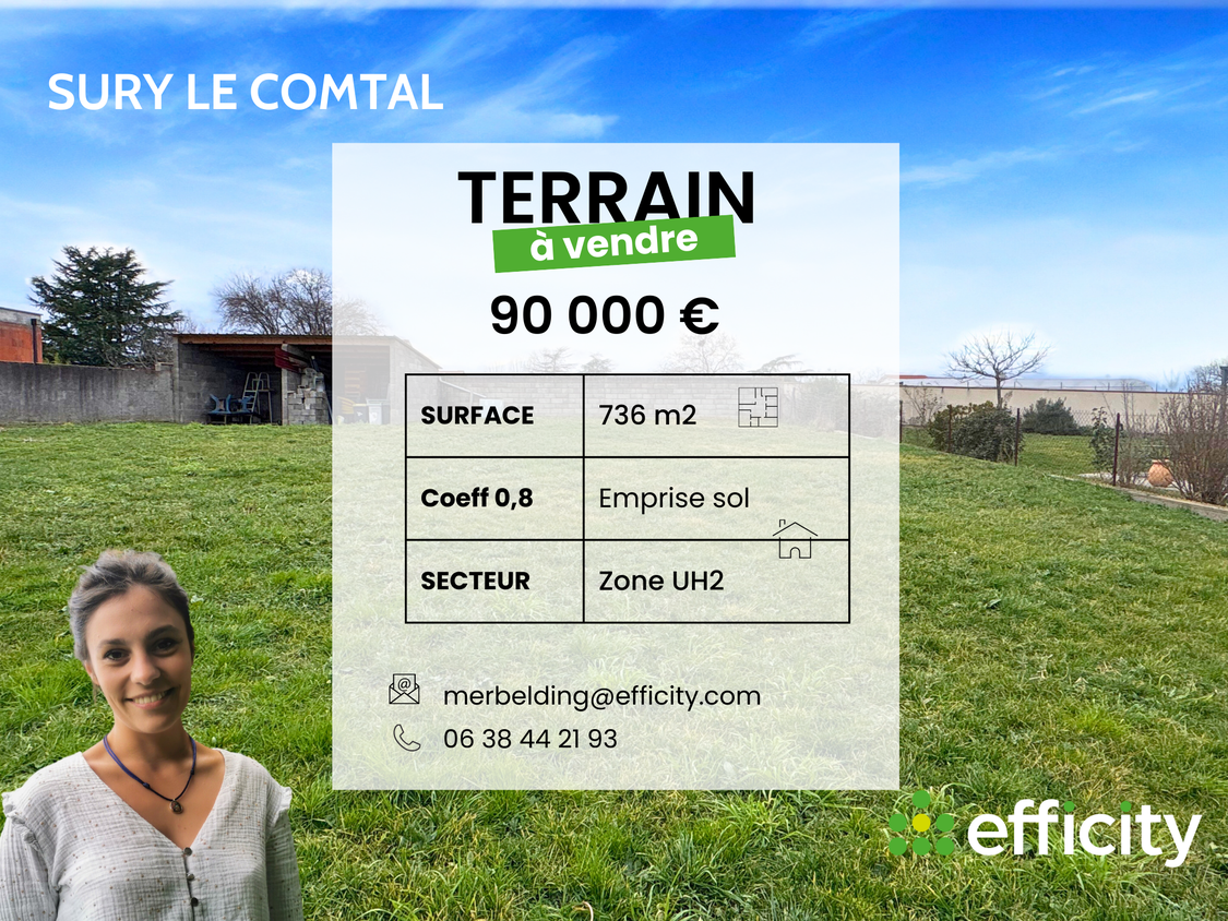terrain  - 736m2 à Sury-le-Comtal (42450)