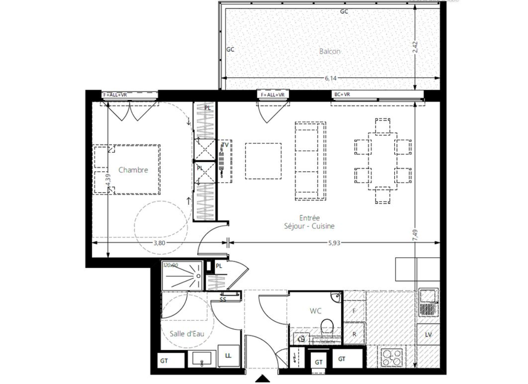 Achat immobilier Appartement 3 pièces  65m2 à Talence (33400) - Photo n°11