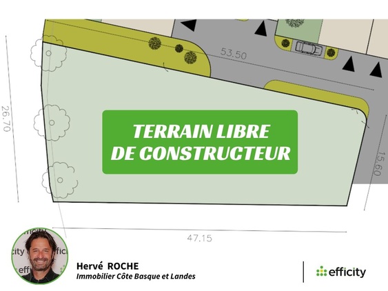 terrain  - 1030,0m2 à Anglet (64600)
