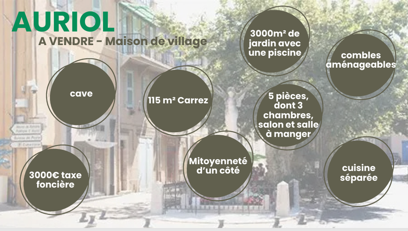 Achat immobilier Maison 5 pièces  115m2 à Auriol (13390) - Photo n°1