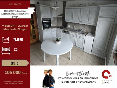 appartement 4 pièces - 79m2 à Belfort (90000)