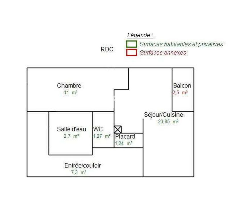 Achat immobilier Appartement 2 pièces  47m2 à Tours (37100) - Photo n°11