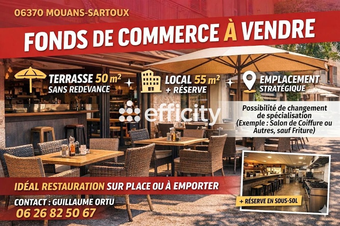 local commercial  - 55m2 à Mouans-Sartoux (06370)