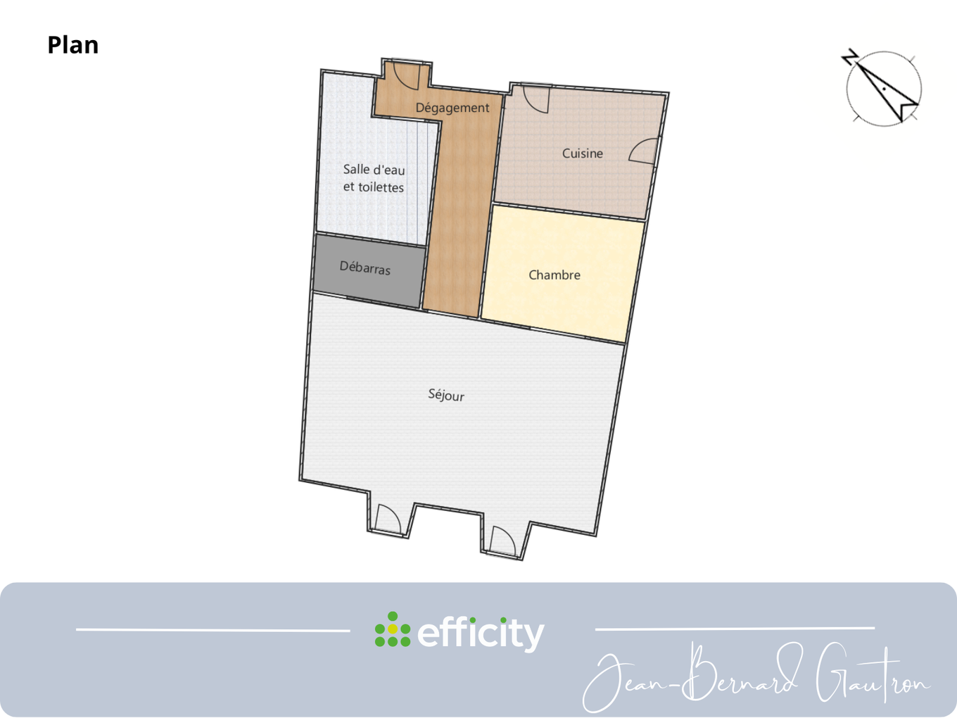 Achat immobilier Appartement 2 pièces  41m2 à Guingamp (22200) - Photo n°5
