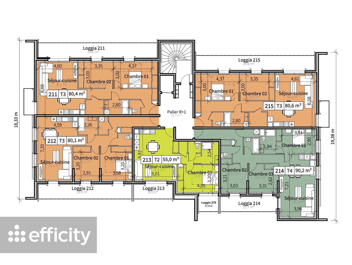 appartement 2 pièces - 55m2 à Saint-Jean-de-Tholome (74250)