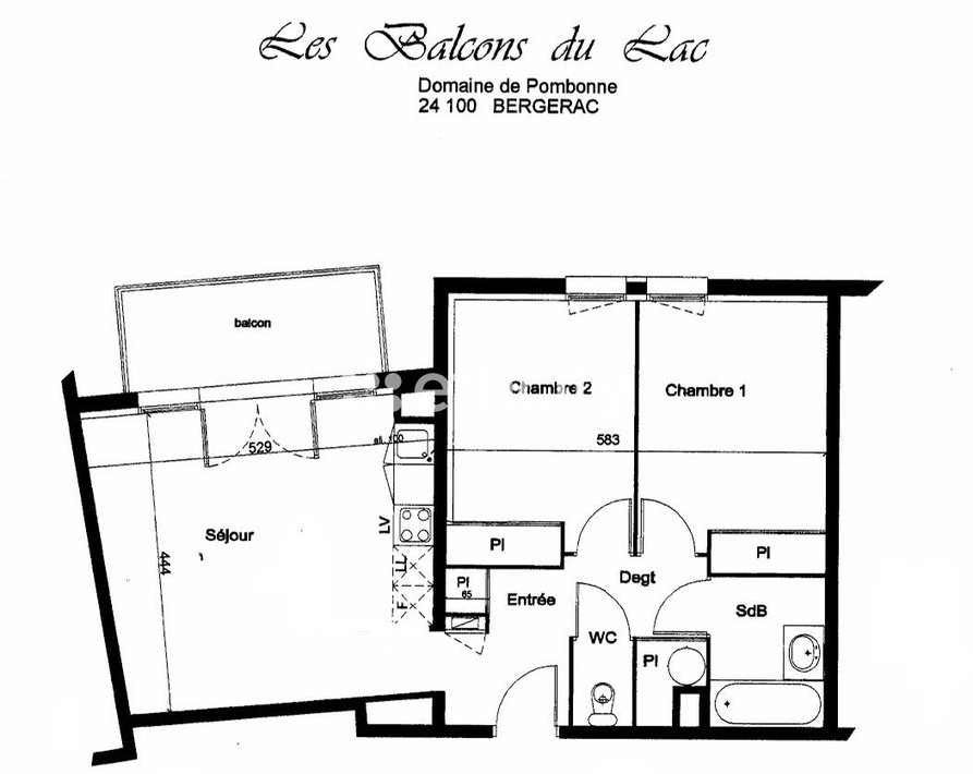 Achat immobilier Appartement 3 pièces  55m2 à Bergerac (24100) - Photo n°4