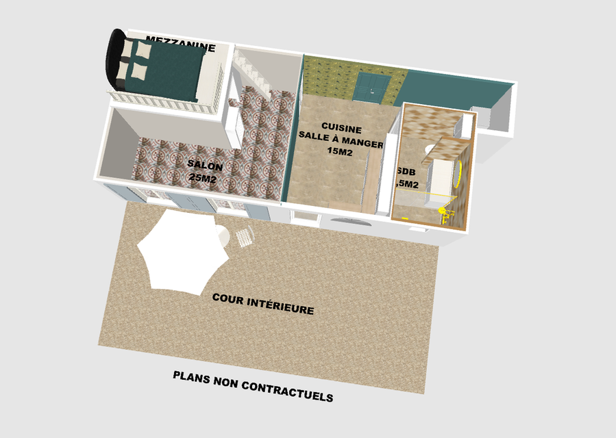 Achat immobilier Appartement 2 pièces  50m2 à Villeneuve-lès-Avignon (30400) - Photo n°7