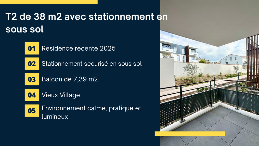 appartement 2 pièces - 38m2 à Vitrolles (13127)