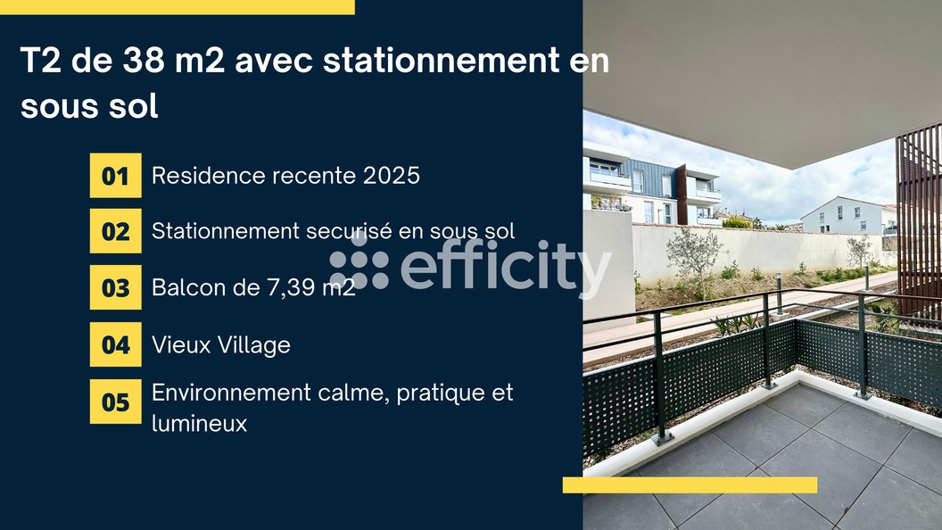 appartement 2 pièces - 38m2 à Vitrolles (13127)