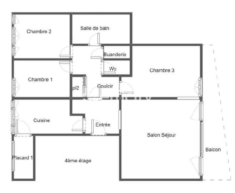 Achat immobilier Appartement 4 pièces  92m2 à Rennes (35000) - Photo n°9