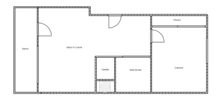 Achat immobilier Appartement 2 pièces  47m2 à Toulouse (31000) - Photo n°7