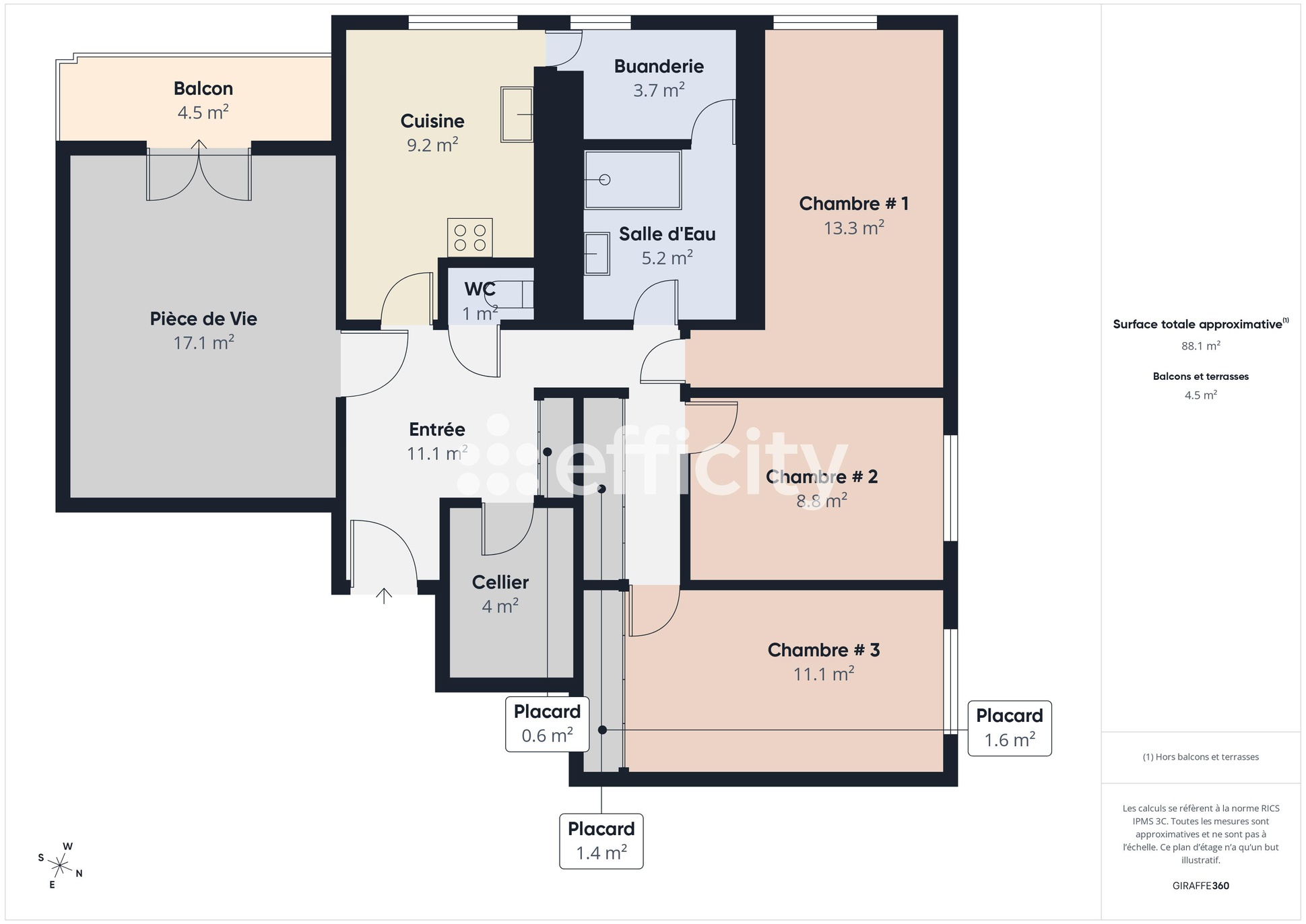 appartement 4 pièces - 88m2 à Péronnas (01960)