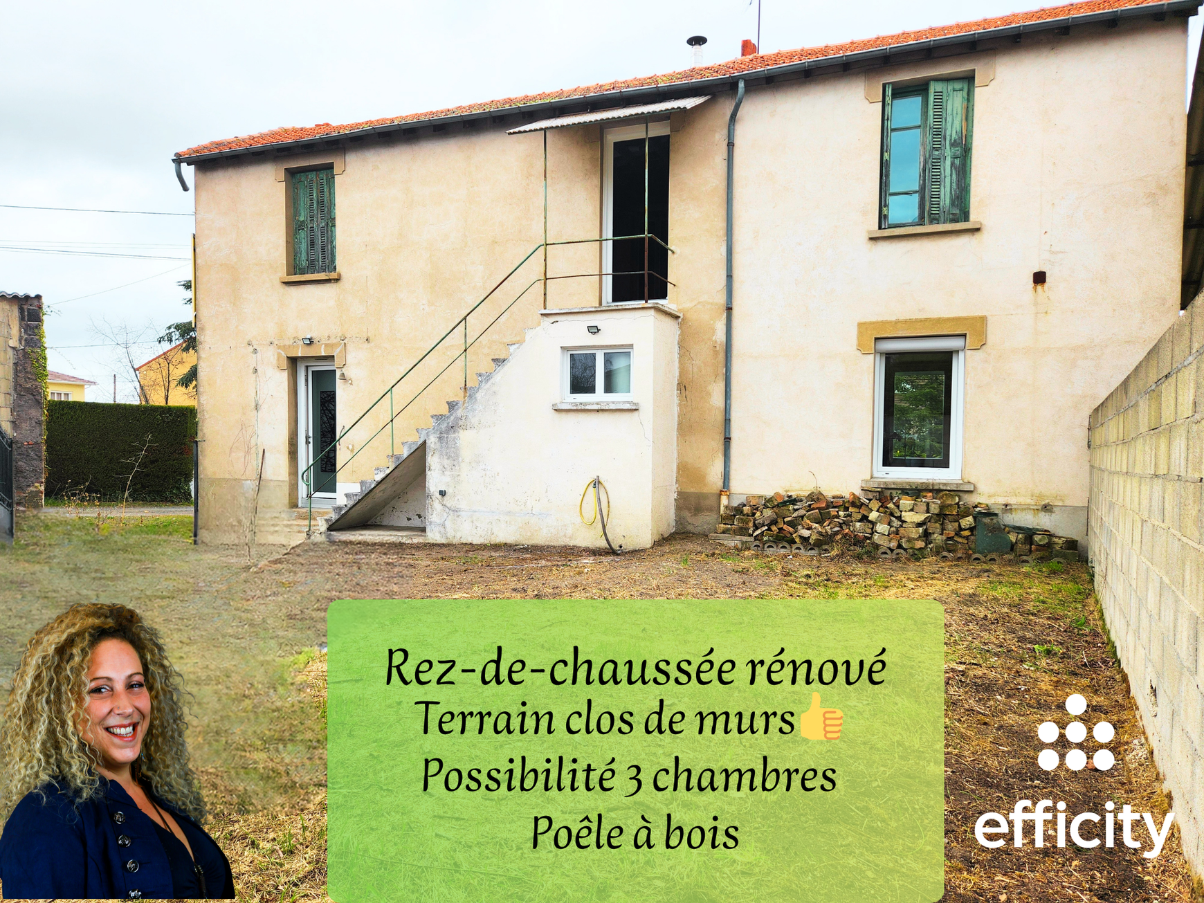 Achat immobilier Maison 2 pièces  52m2 à Saint-Romain-le-Puy (42610) - Photo n°1