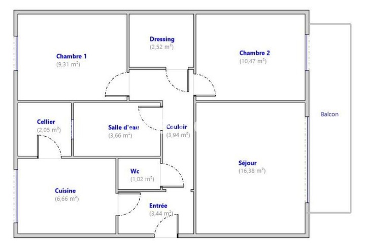 Achat immobilier Appartement 4 pièces  60m2 à Joué-lès-Tours (37300) - Photo n°8