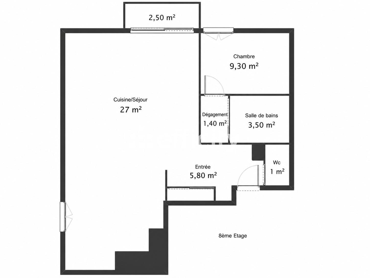 Achat immobilier Appartement 2 pièces  48m2 à La Riche (37520) - Photo n°8