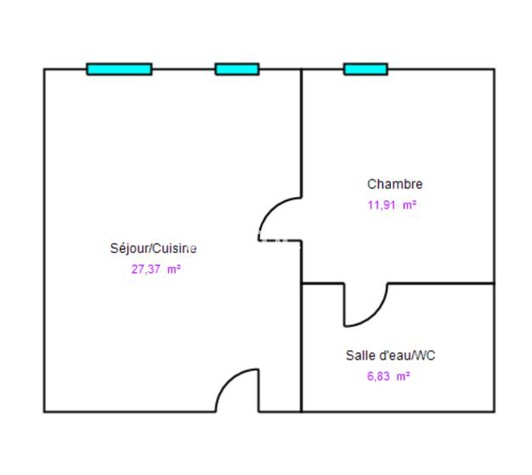 Achat immobilier Appartement 2 pièces  46m2 à Tours (37000) - Photo n°10