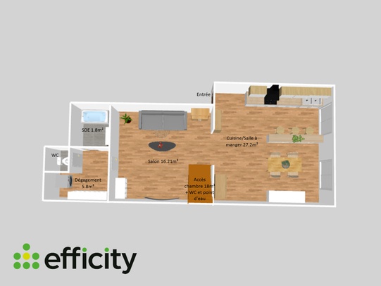 appartement 3 pièces - 68m2 à Oraison (04700)