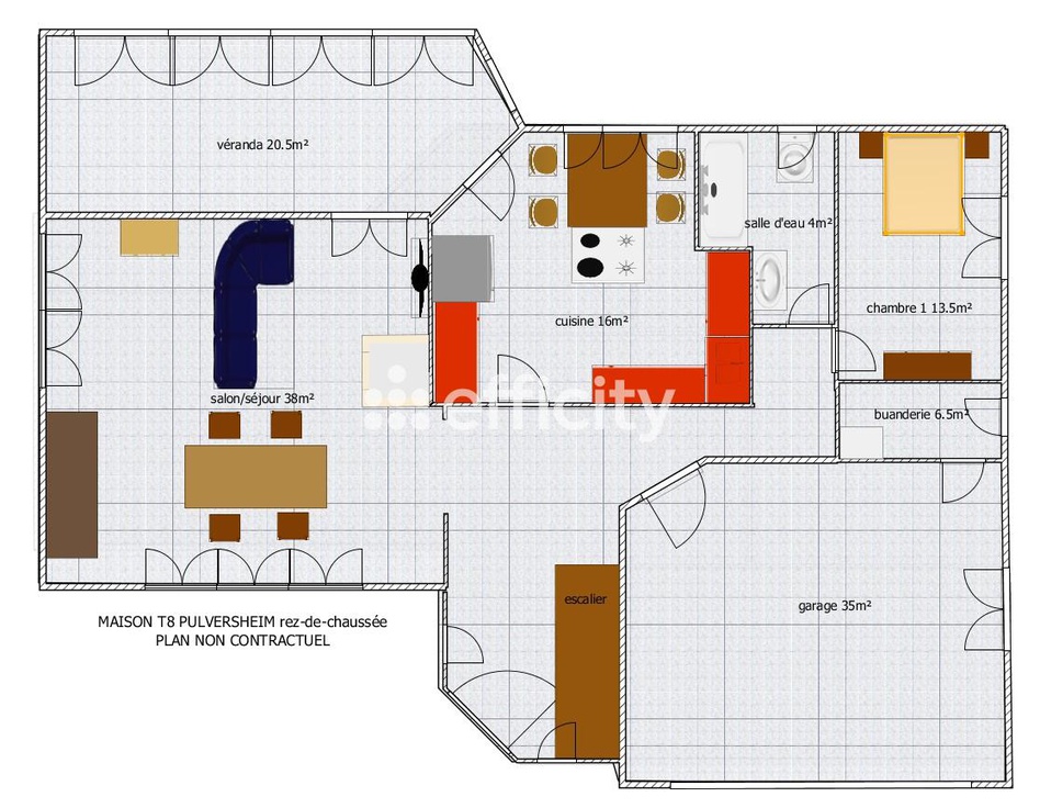 Achat immobilier Maison 8 pièces  209m2 à Pulversheim (68840) - Photo n°4