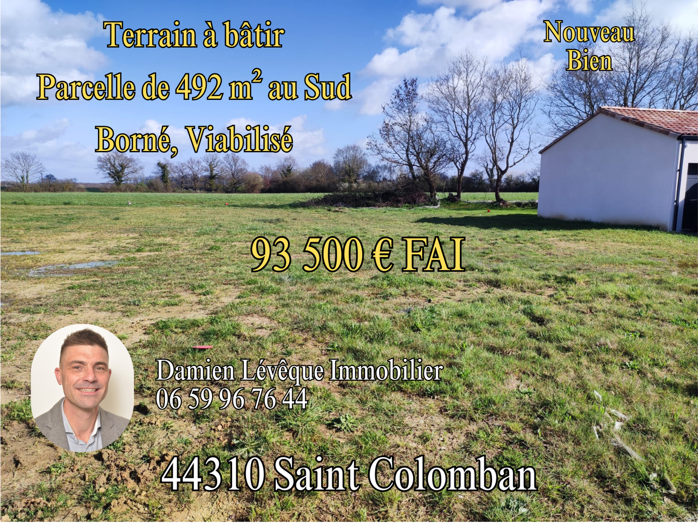 Achat immobilier Terrain   492m2 à Saint-Colomban (44310) - Photo n°1