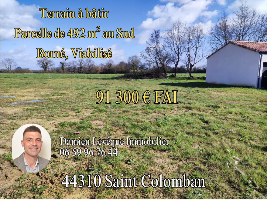 terrain  - 492,0m2 à Saint-Colomban (44310)