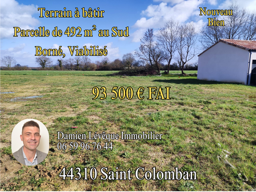 terrain  - 492m2 à Saint-Colomban (44310)